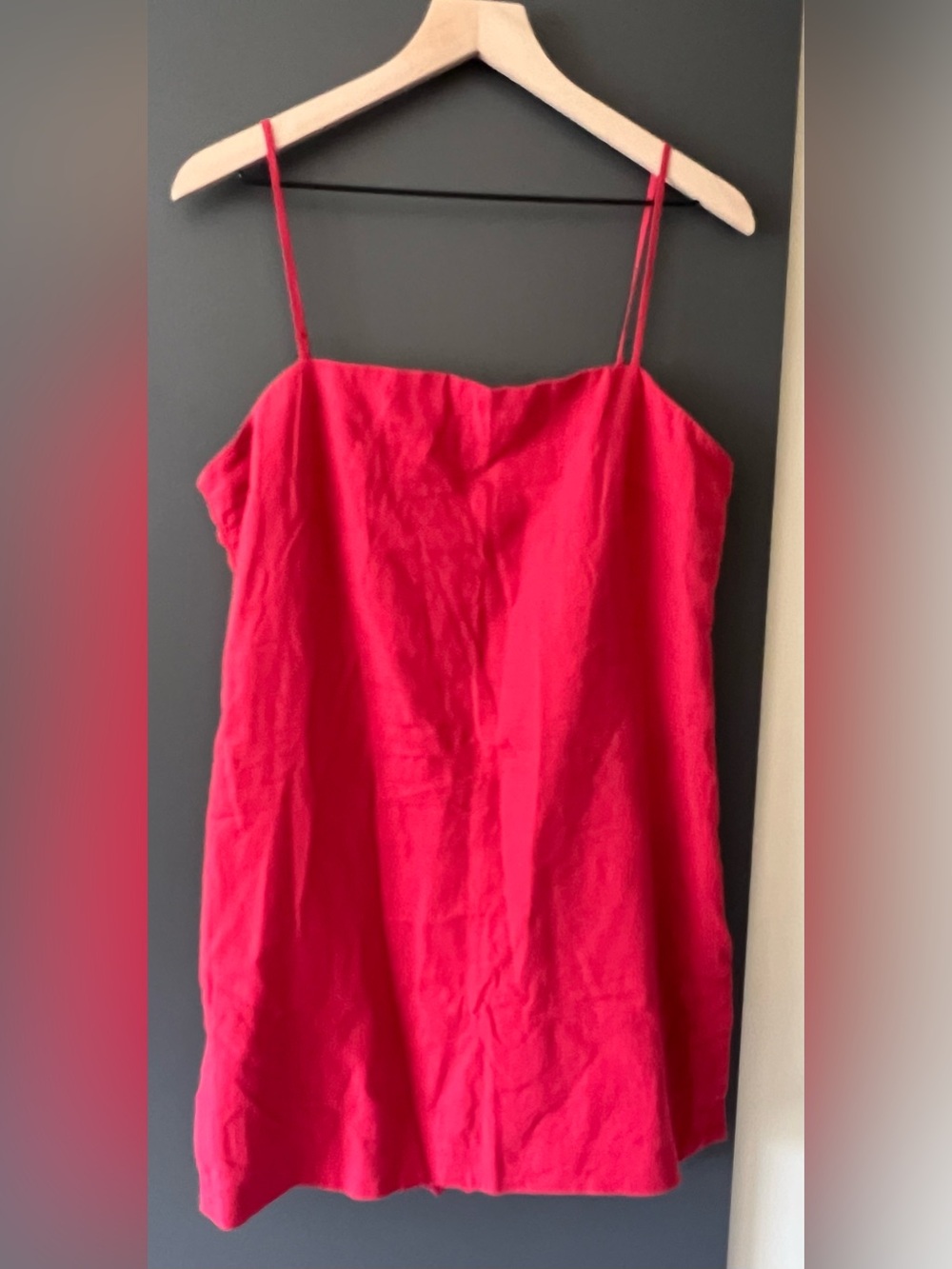 GAP Strappy Red Women's Mini Dress with Built-In Shorts - L